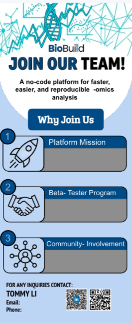 Tall BioBuild join our team poster for beta tester recruitment